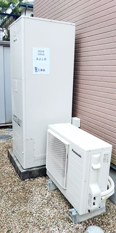 愛知県みよし市でのHE-S37LQS＋HE-TQWLW＋AD-HEH44NA-Cへの交換工事（みよし店施工）