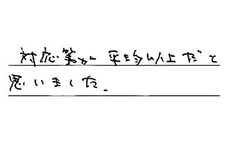 東京都葛飾区 I.K様からの工事完了後評価