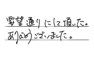 広島県広島市東区 S.S様からの工事完了後評価